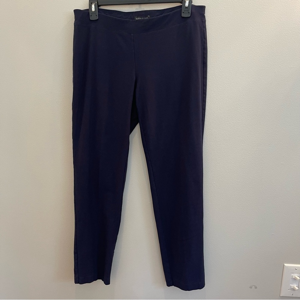 Eileen Fisher Pants Washable Stretch Crepe Pant Navy Blue Pants Size M